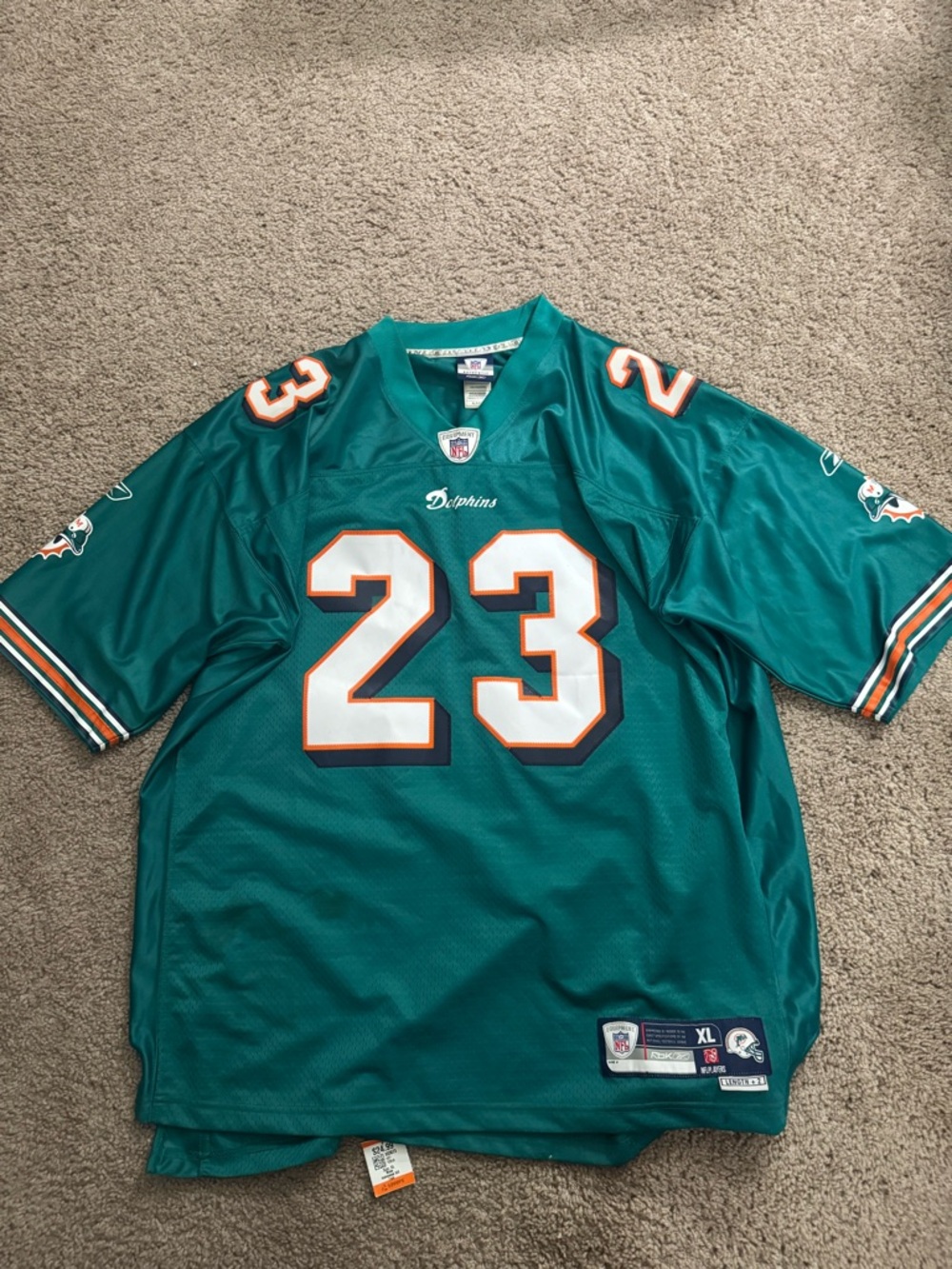 Reebok Miami Dolphins Teal NFL Jersey Patch XL